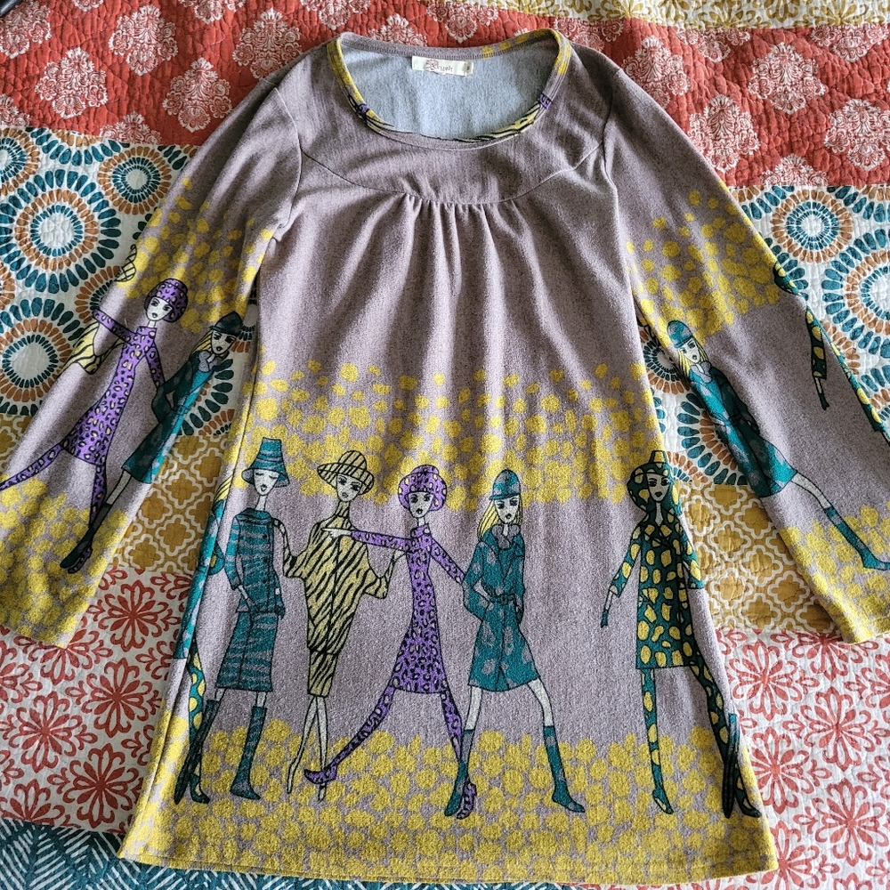 Aryeh anthropologie dress women walking fall / winter gray